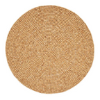 Placemat Wood Round Natural Set of 12