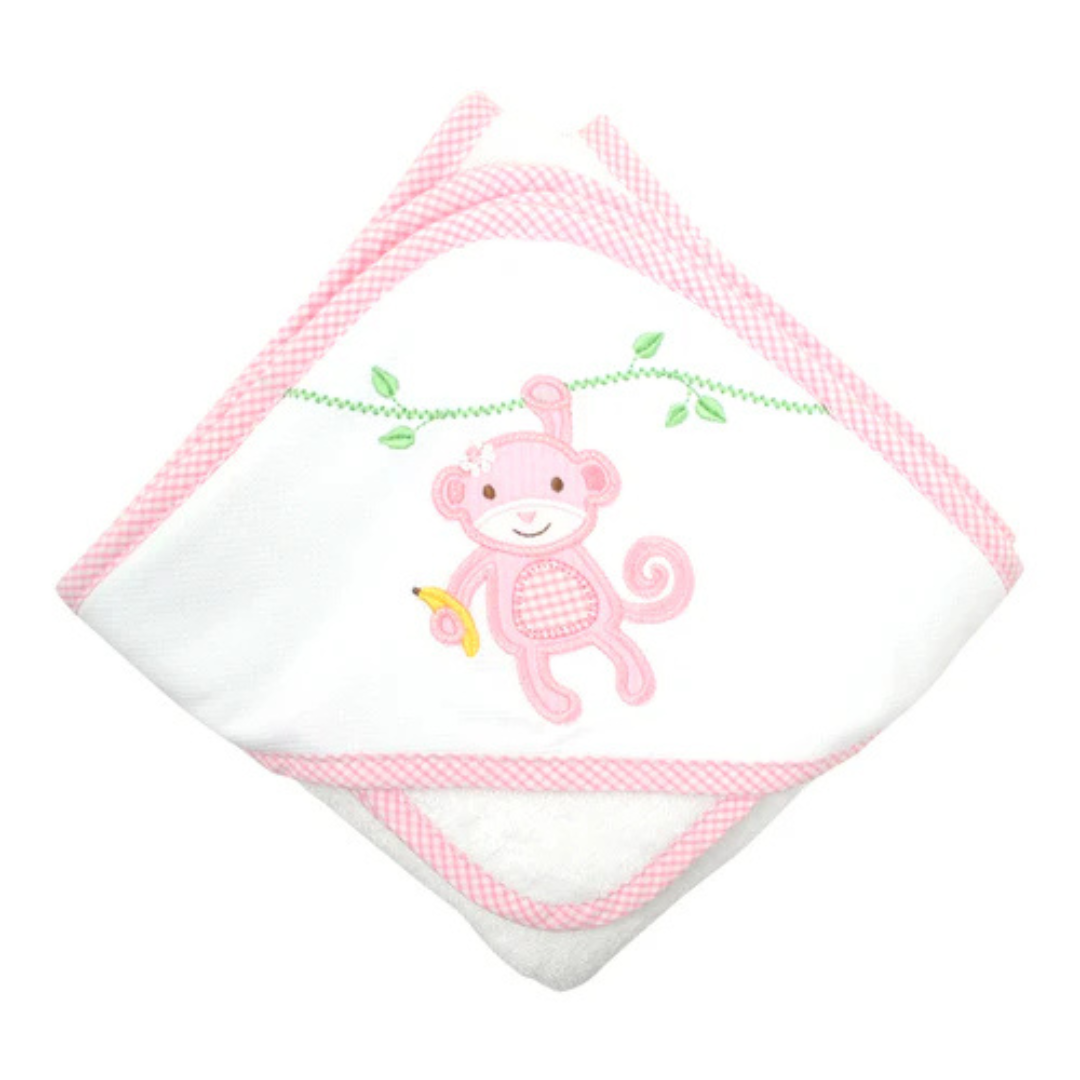 Boxed Towel Pink Monkey