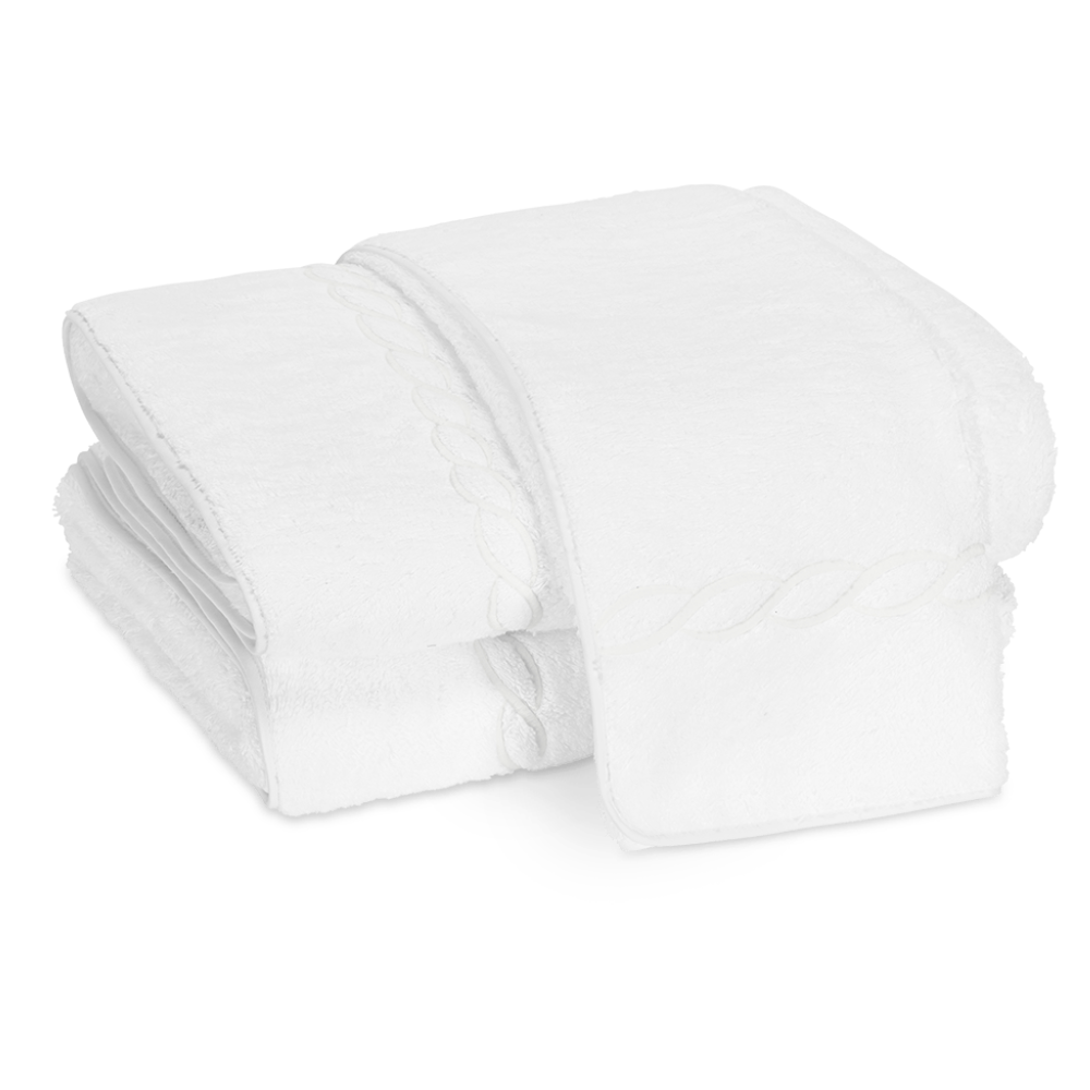 Classic Chain Towel - White