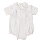 Bombacho Blanco Nido de Abeja Vert. Celeste