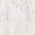 Bombacho Blanco Nido de Abeja Vert. Celeste