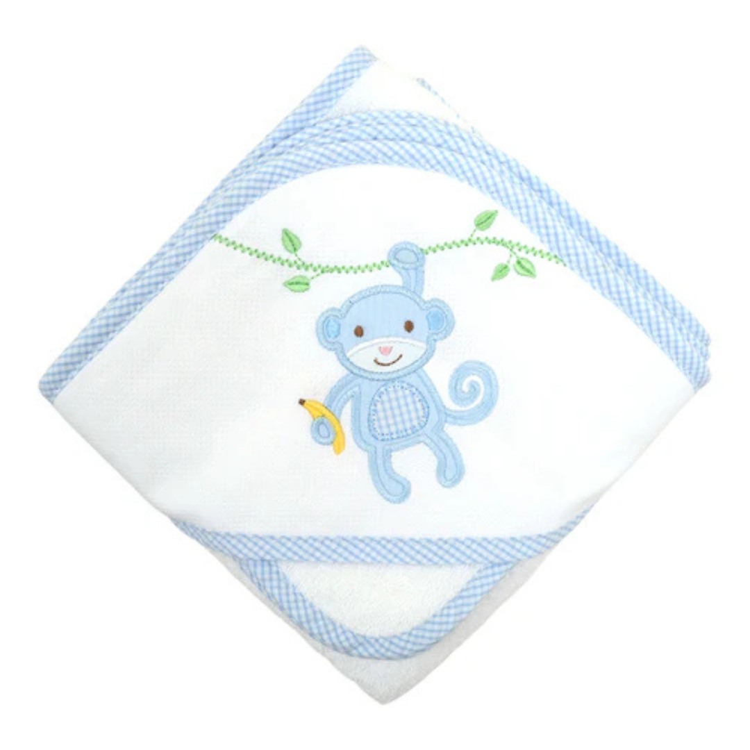 Boxed Towel Blue Monkey