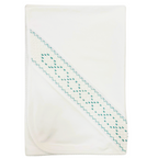 Manta Blanco Nido de Abeja Menta