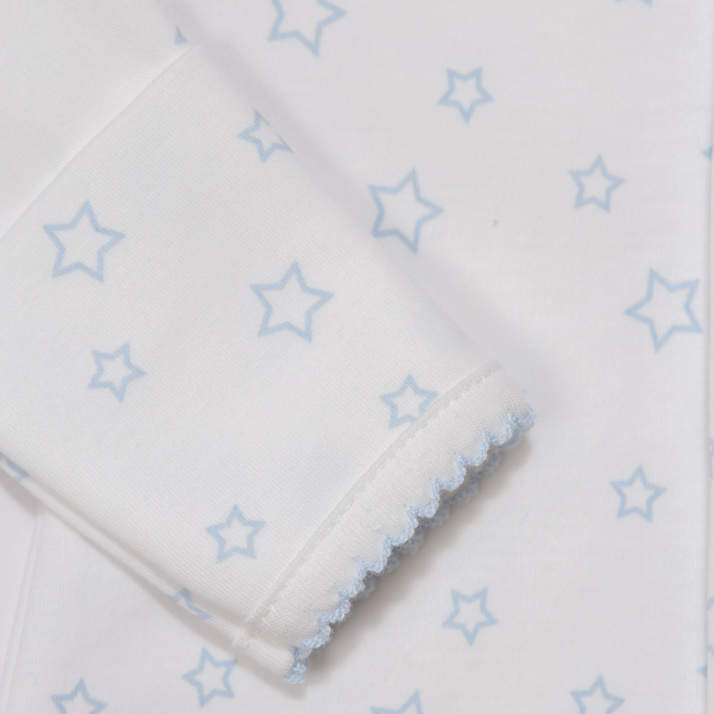 Enterizo Blanco Estampado Estrellas Celeste