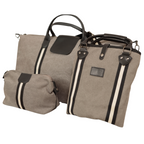 Original Duffel Bag Grey, Black and White Stripes