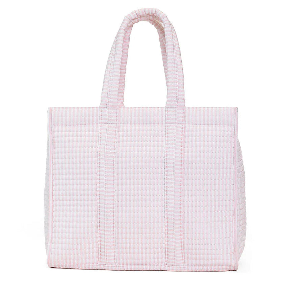 Quilted Go Go Tote - Pimlico Stripe Pink