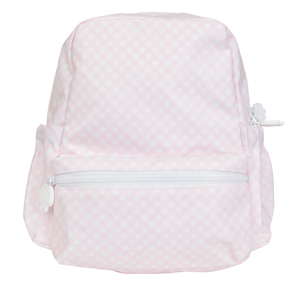 The Backpack Large - Pink Gingham