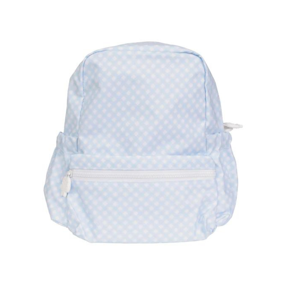 The Backpack Small - Blue Gingham