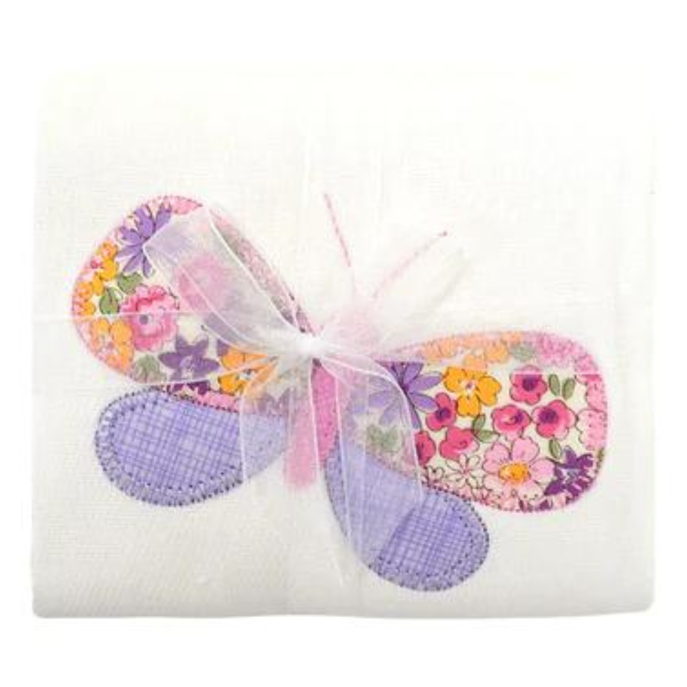 Single Burp Cloth Butterfly - New