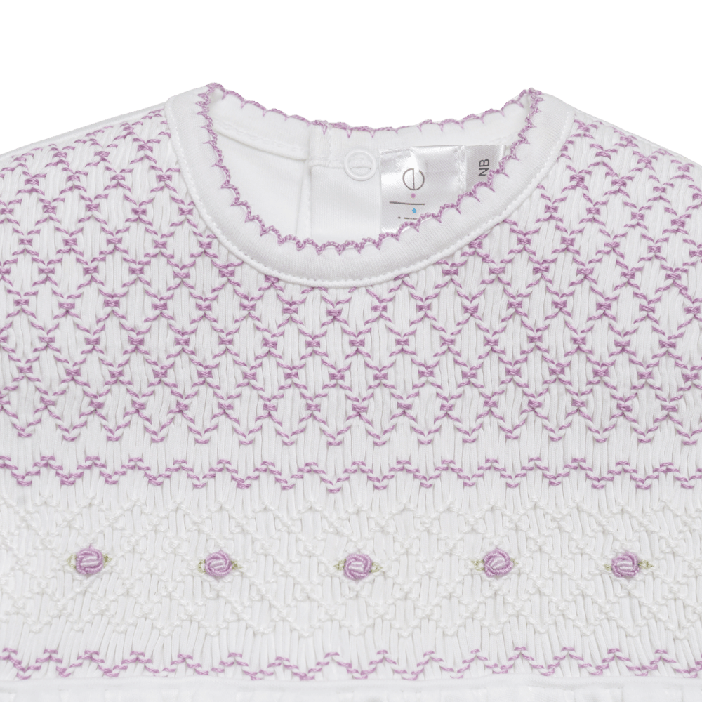 Bombacho Blanco alita - Smock Lila