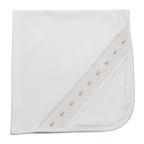 Manta Blanca Smock Flores