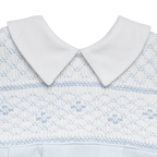 Bombacho Celeste Smock Blanco