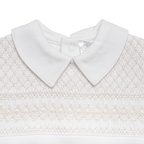 Enterizo Corto Blanco/Beige Smock
