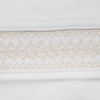 Set Babero y Babita Blanco/Beige Smock