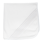 Manta Blanca Nido de Abeja Celeste/Bco