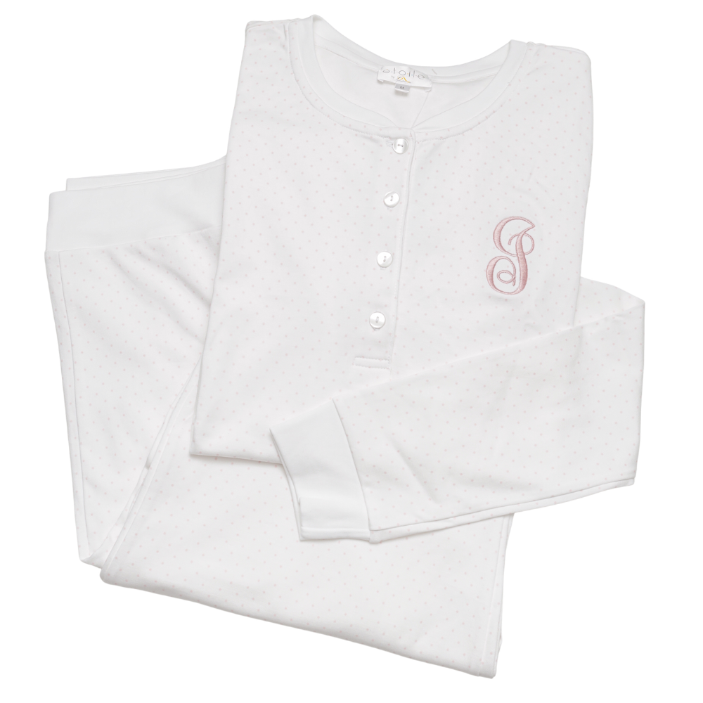 Set Pijama Mamá Puntos Rosados