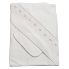 Set de Toalla Blanca Smock - Flores