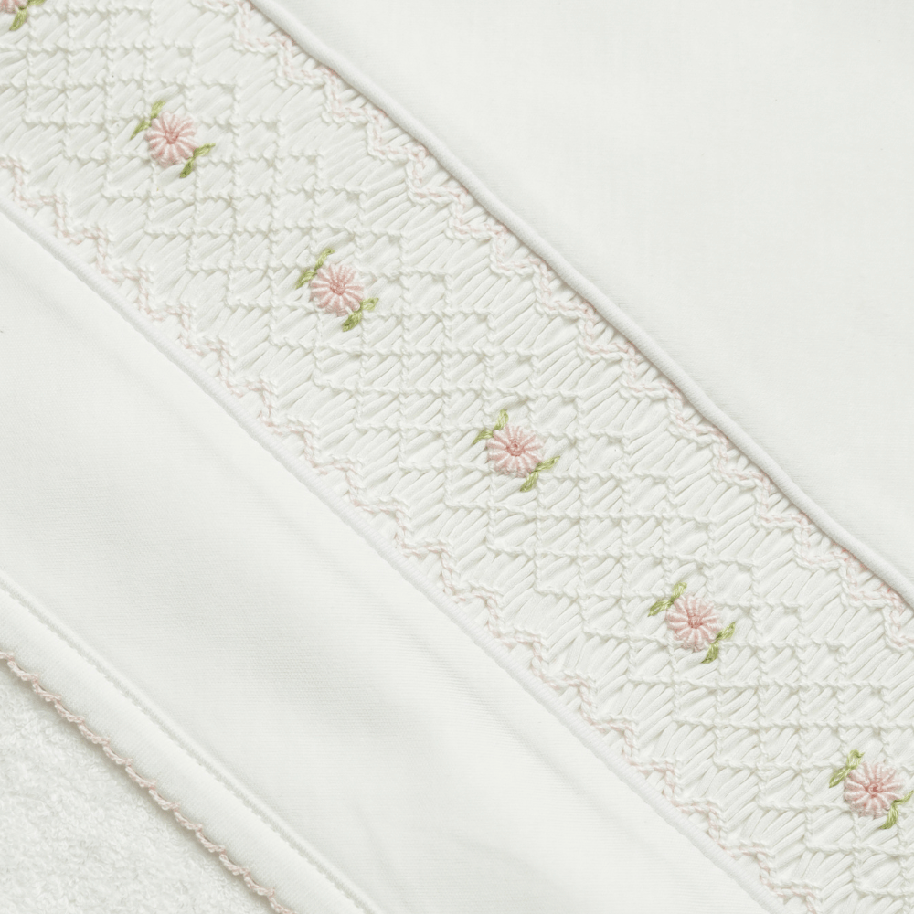 Set de Toalla Blanca Smock - Flores