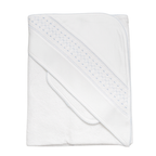 Set de Toalla Blanca Nido de Abeja Celeste/Bco