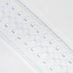 Set de Toalla Blanca Nido de Abeja Celeste/Bco