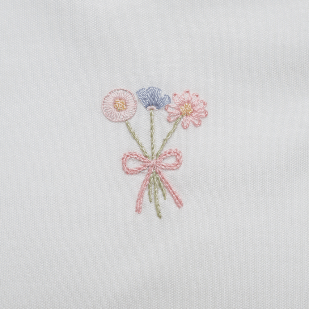 Manta Blanca - Flores