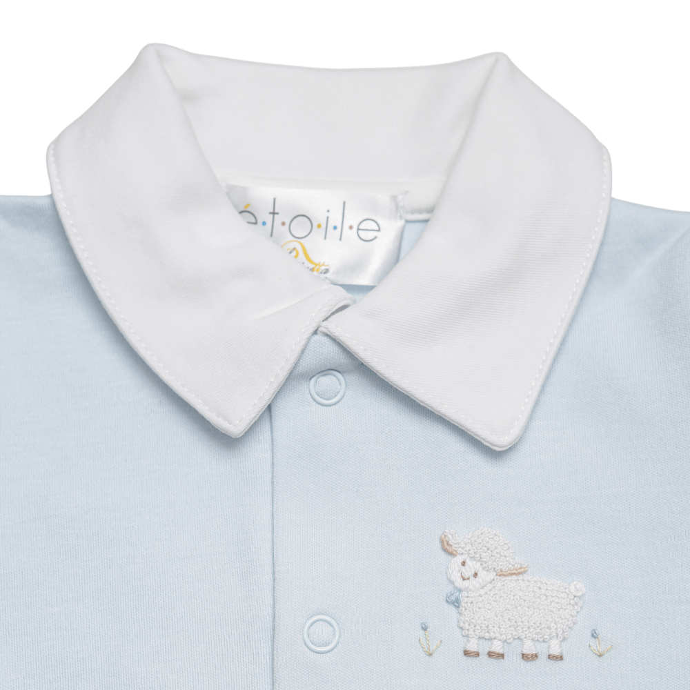 Enterizo Celeste Cuello Broche - Oveja