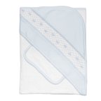 Set de Toalla Celeste Smock Blanco
