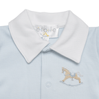 Enterizo Celeste Cuello Broche - Caballo