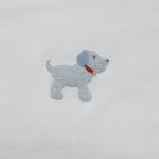 Set Babero y Babita Blanco - Perrito
