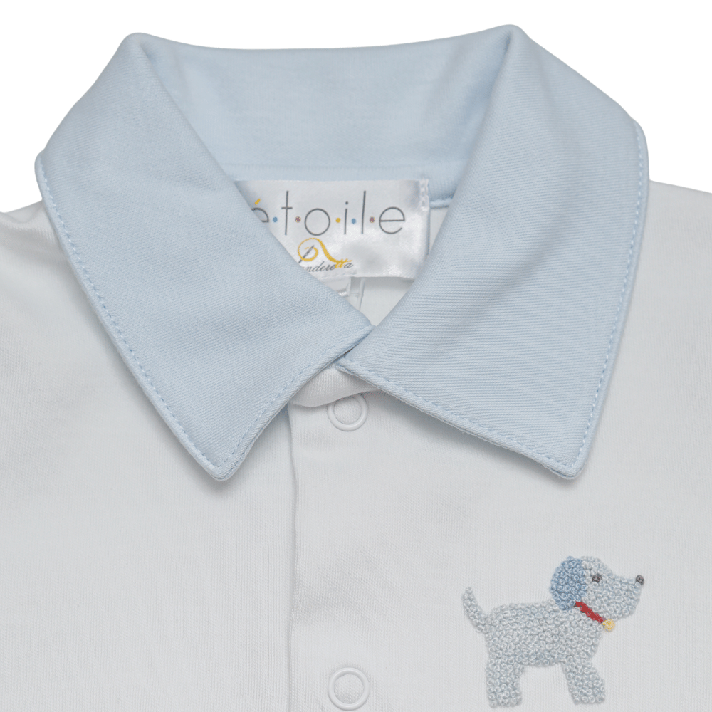 Enterizo Blanco Cuello Broche - Perrito