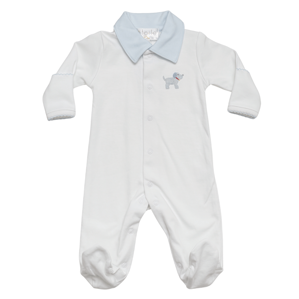 Enterizo Blanco Cuello Broche - Perrito