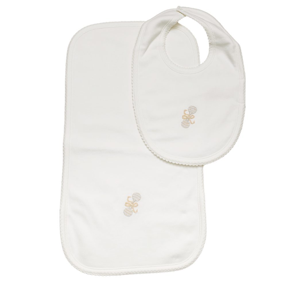 Set Babero y Babita Pastel Yellow - Sonaja