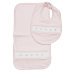 Set Babero y Babita Rosado - Alma Smock