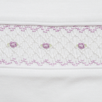 Set Babero y Babita Blanco Alita Smock Lila