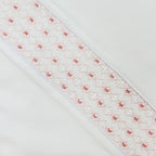 Manta Blanca Nido de Abeja Vert. Rosado