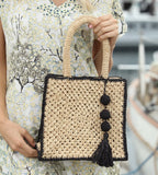 Kimba Crochet Natural with Black