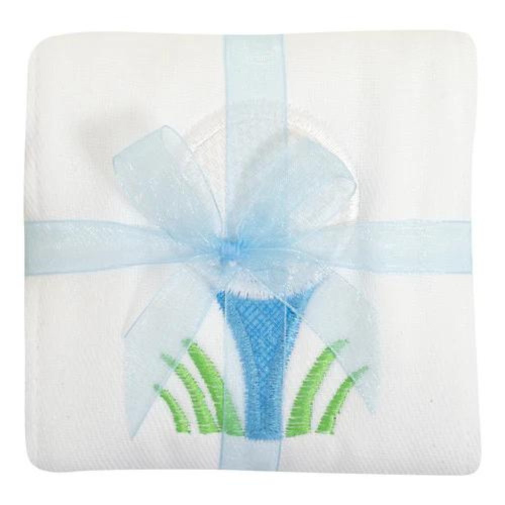 Single Burp Cloth Blue Golf