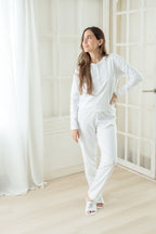 Set Pijama Mamá Estampado - Estrellas Celeste