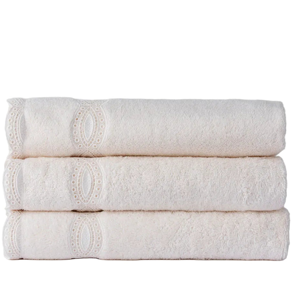 Smyrna Towels - Cream