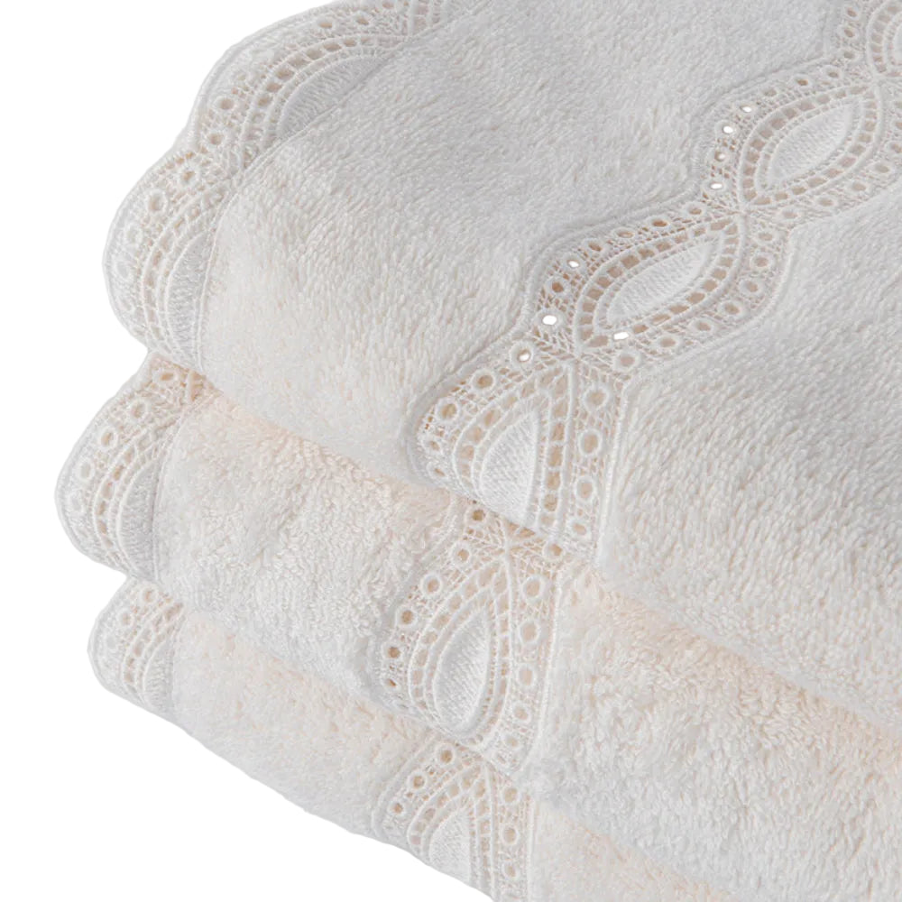 Smyrna Towels - Cream