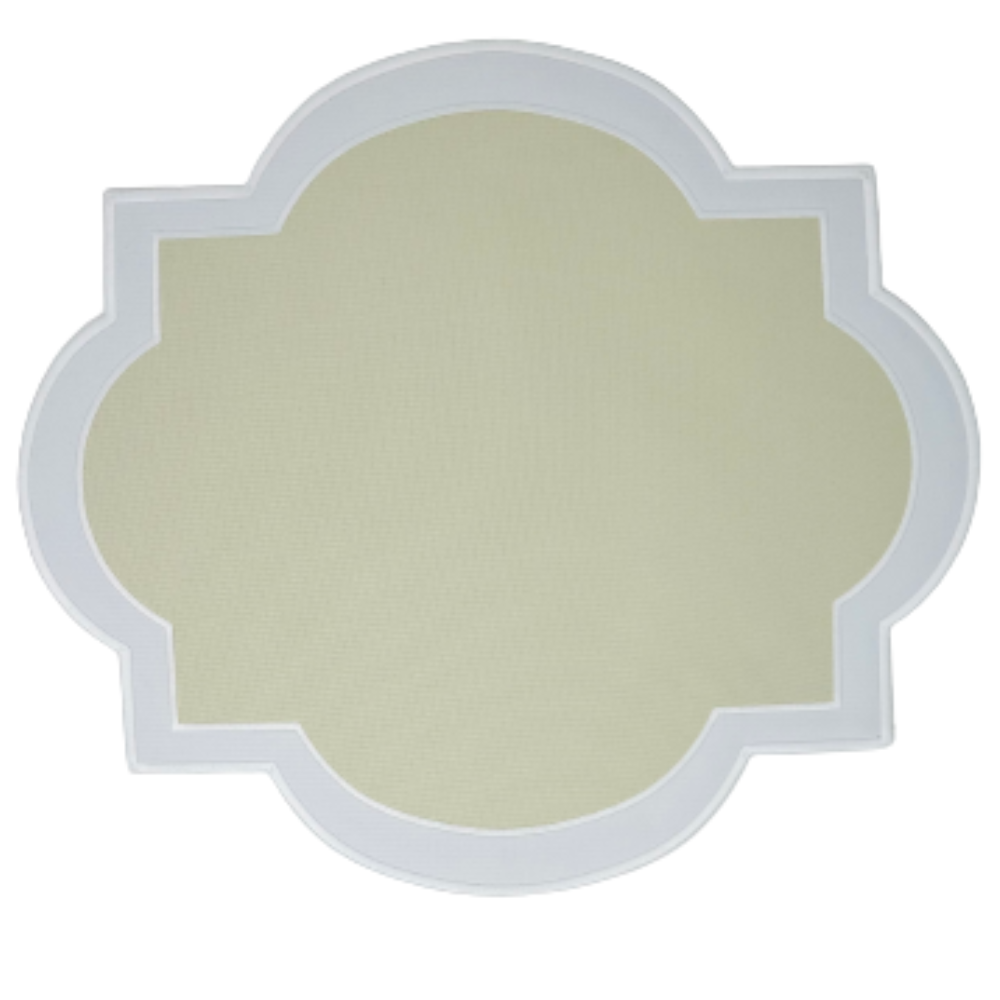 Set of 6 Placemat Round/Rectangle - Marfim/White