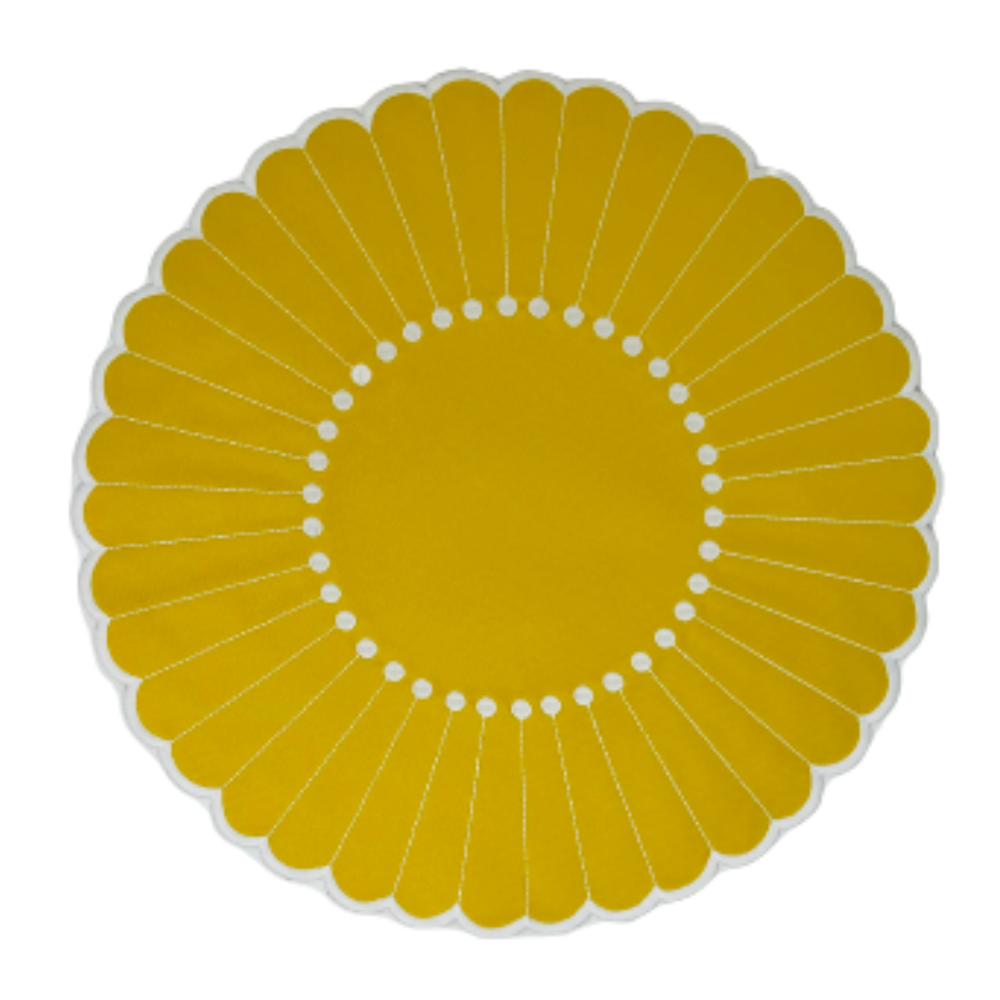 Set of 6 Placemat Margarita - Yellow/White