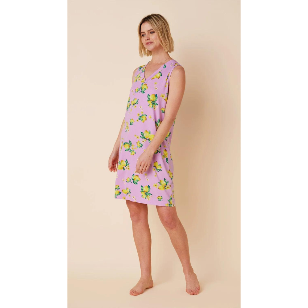 Lemon Blossom Pima Knit Nightgown