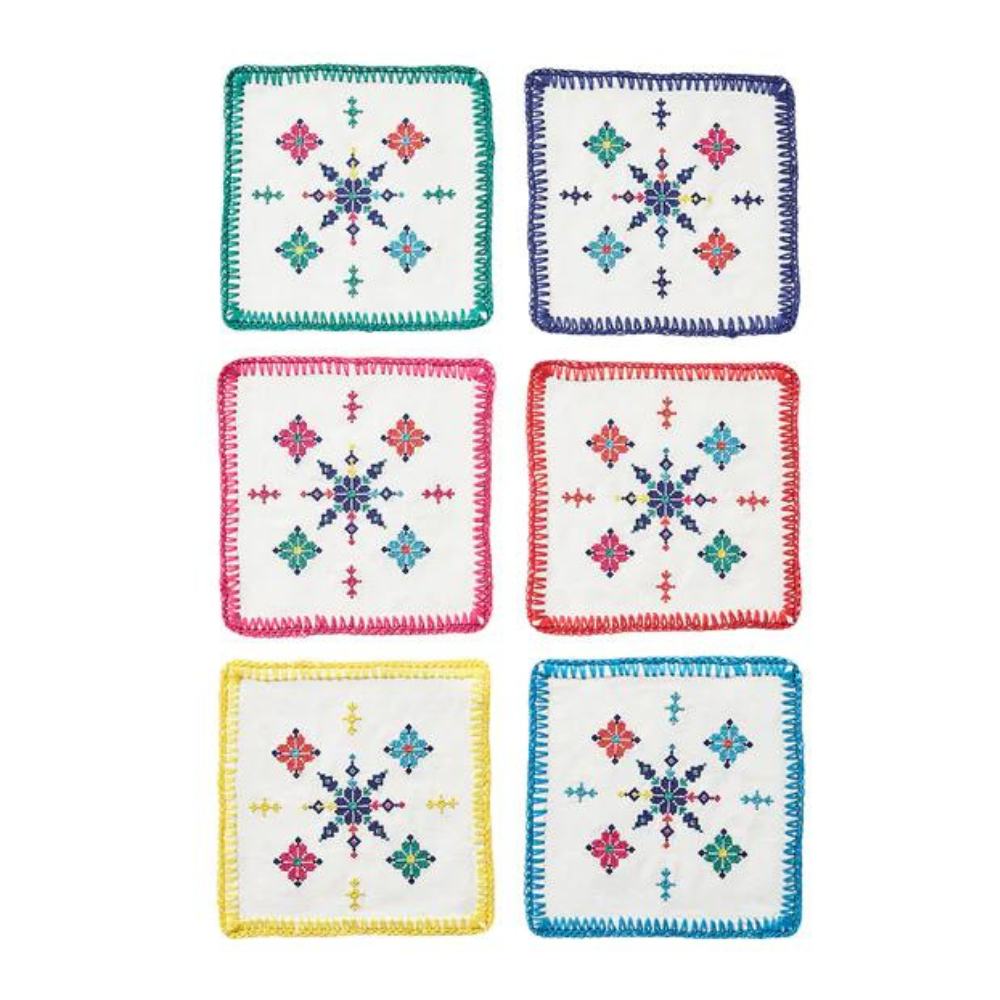 Cocktail Napkin Set of 6 - Fez Multi