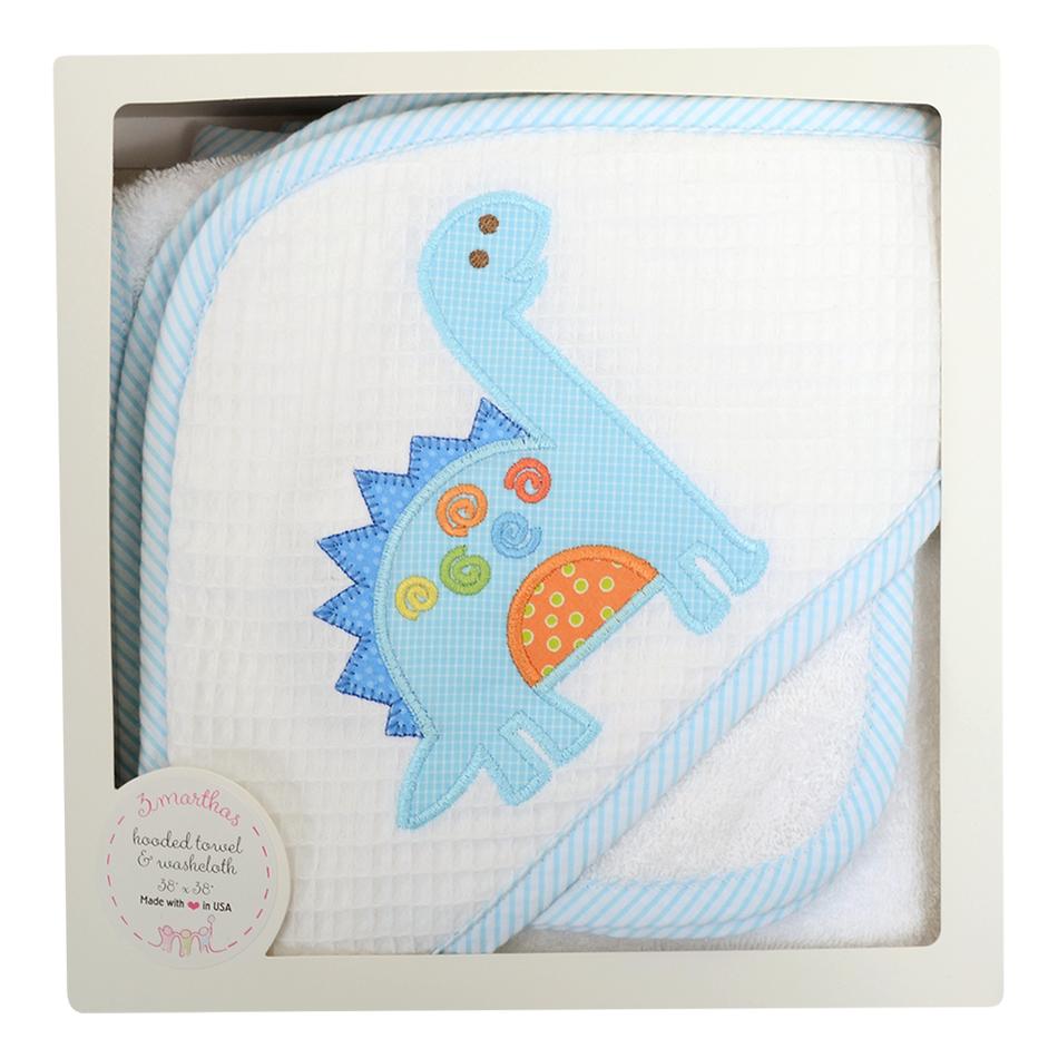 Boxed Towel Set Dinosaur | Toallas | Panderetta Bordados