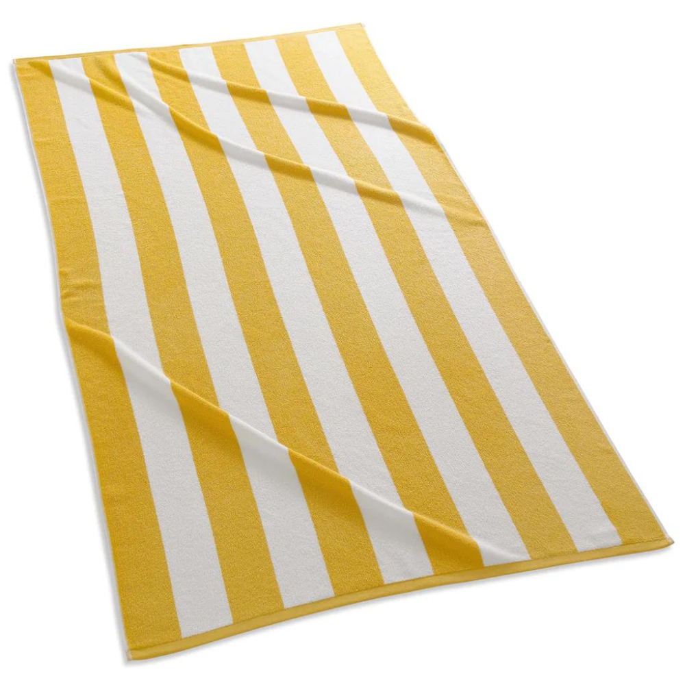 Cabana Stripe Beach Towel - Yellow
