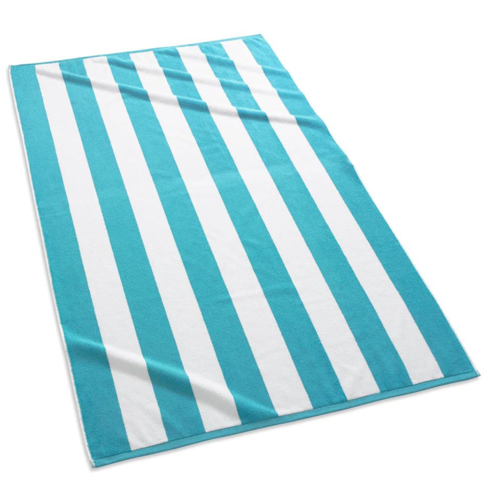 Cabana Stripe Beach Towel - Turquoise