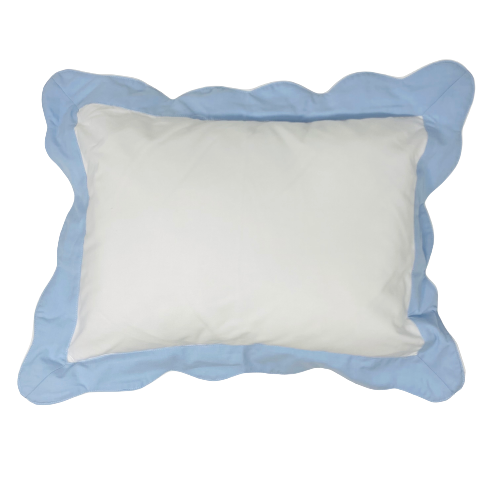 2 Tone Wave Pillow - White/Blue