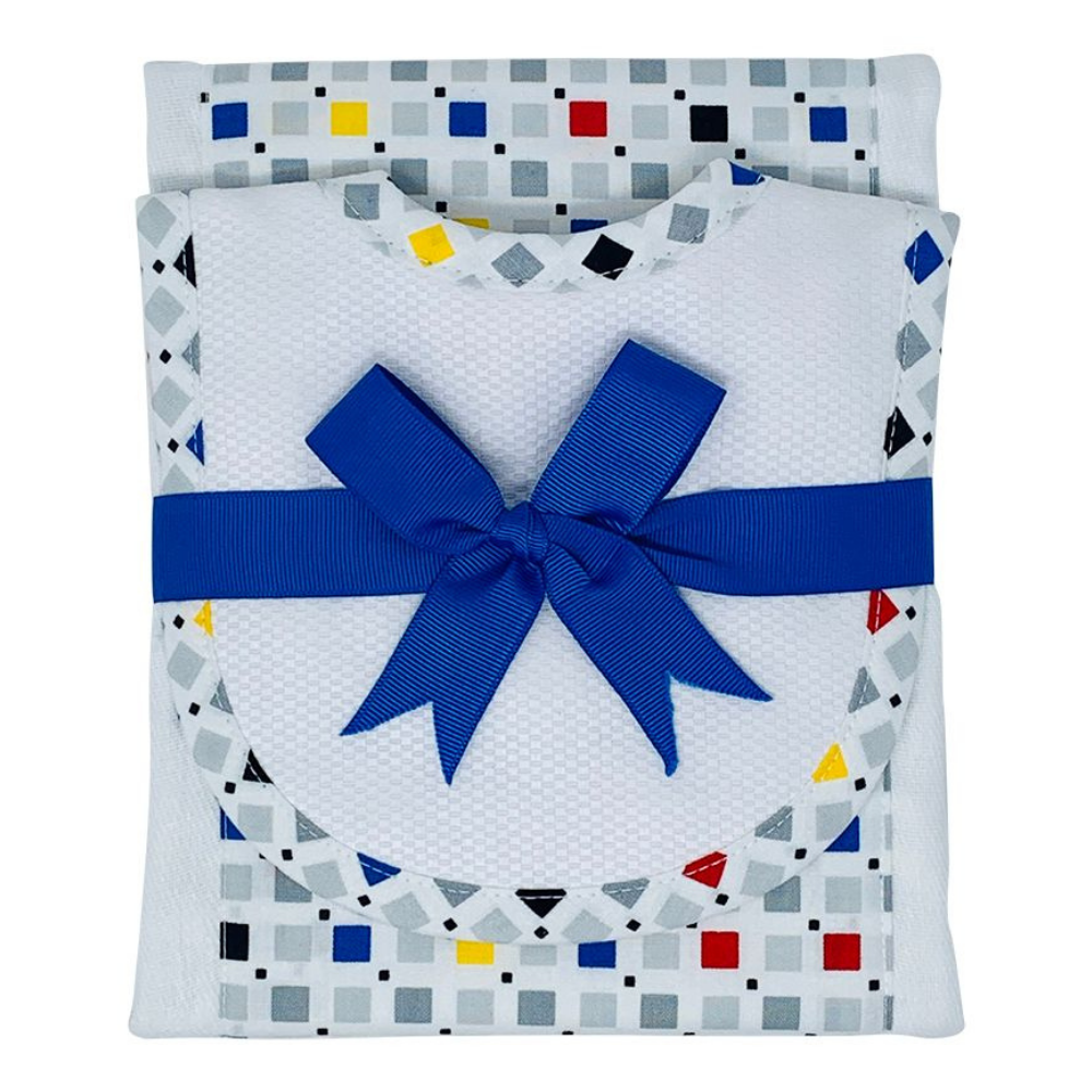 Burp/Drooler Set Choo Choo Train Trim