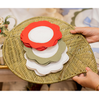 Set Of 6 Round Cocktail Napkin Sunflower